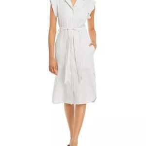 rag & bone New York Striped Belted Button-Front Shirtdress – Size 8